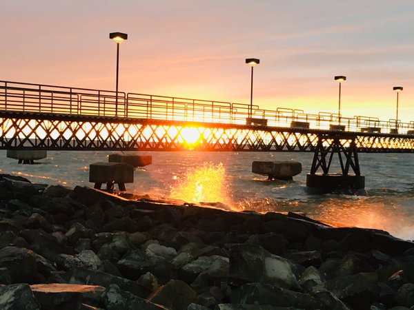 Sunset this past summer, Edgewater Pier, Cleveland