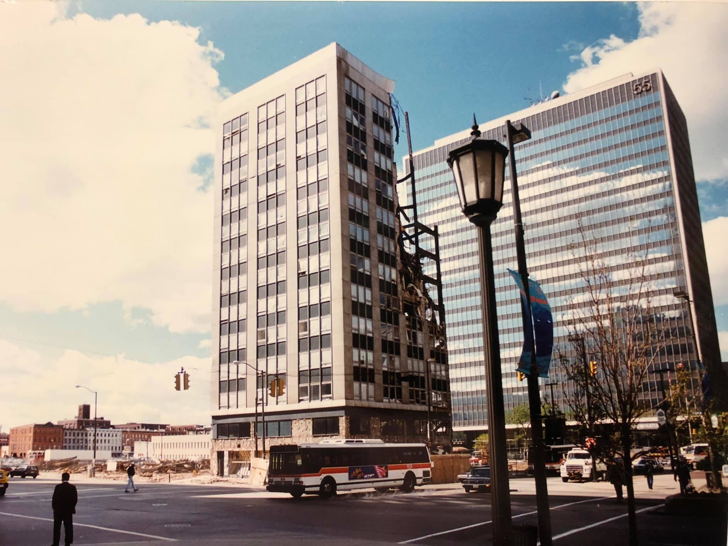 Marshall Building demo 1 Public Square-demolition for Ameritrust Tower-JayHimes-091790.jpg